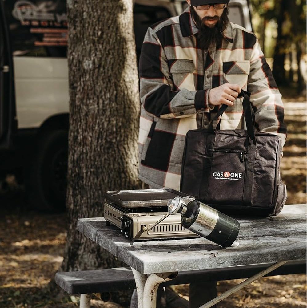 Gas One GS-3400P Propane or Butane Stove Dual Fuel Stove Portable Camping Stove - Patented - with Carrying Case Great for Emergency Preparedness Kit - Image 7
